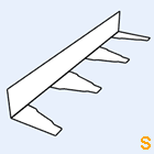 Zahnblech SAB 158-250 kleine Sicke